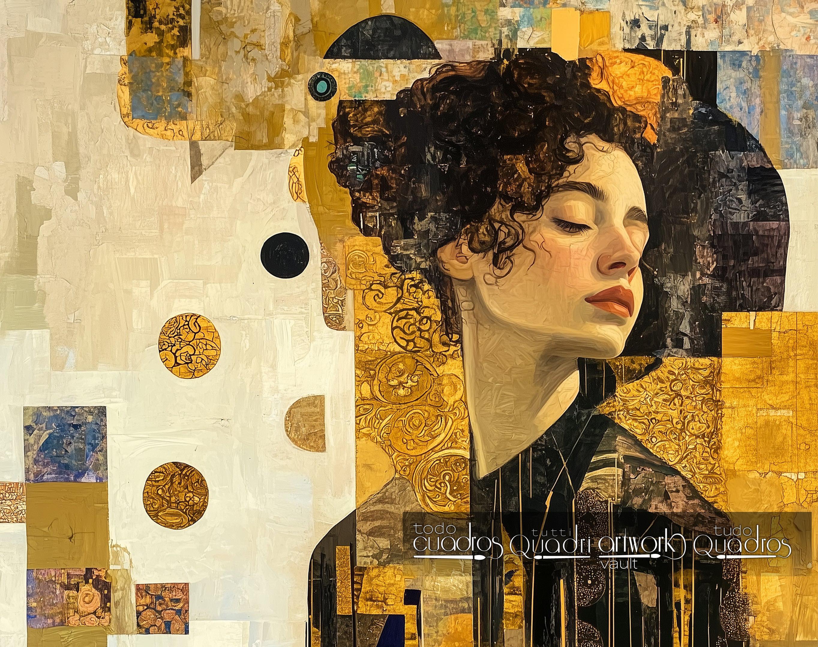 Golden portrait, Klimt style