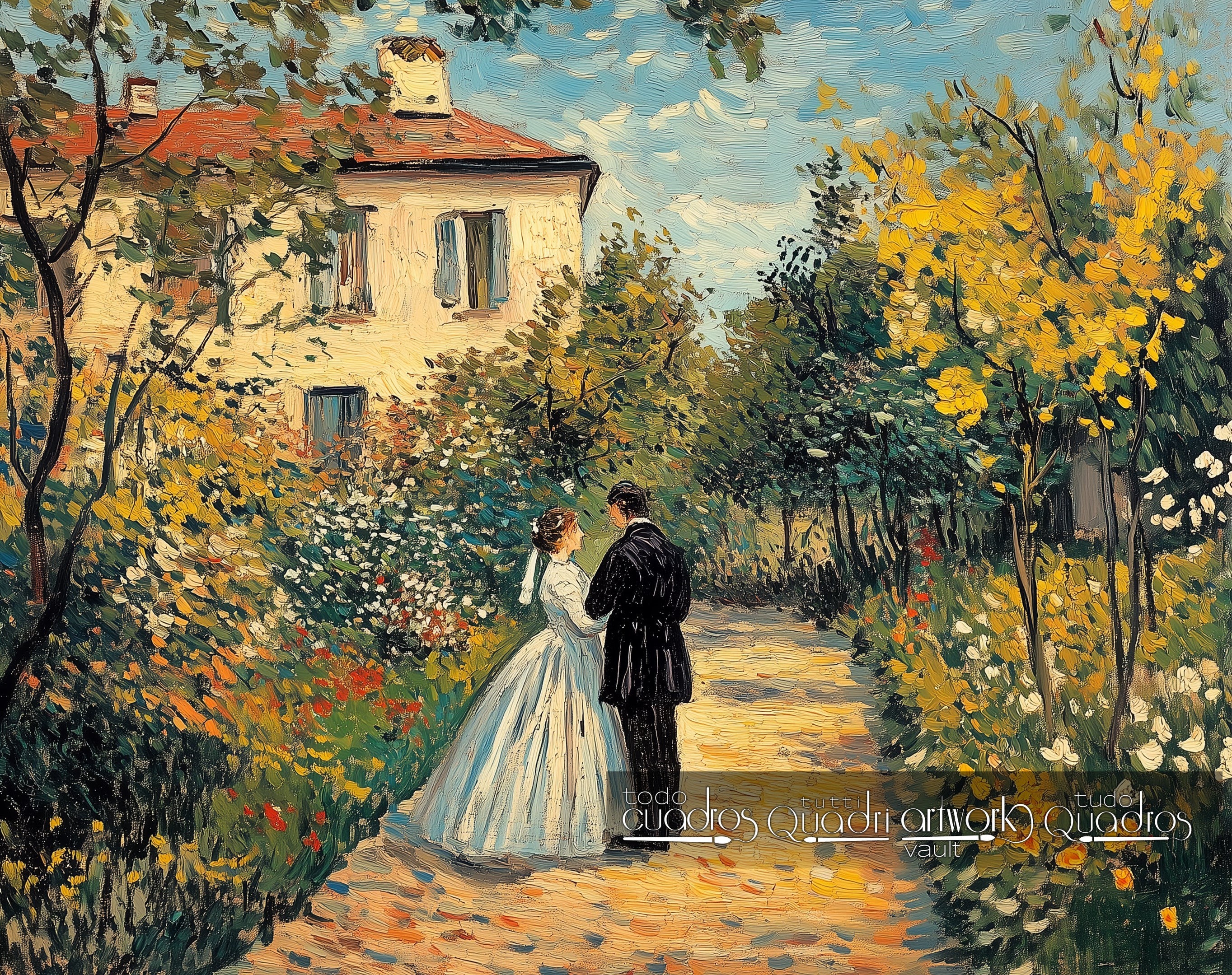 Eternal Moment in the Garden, Van Gogh Style