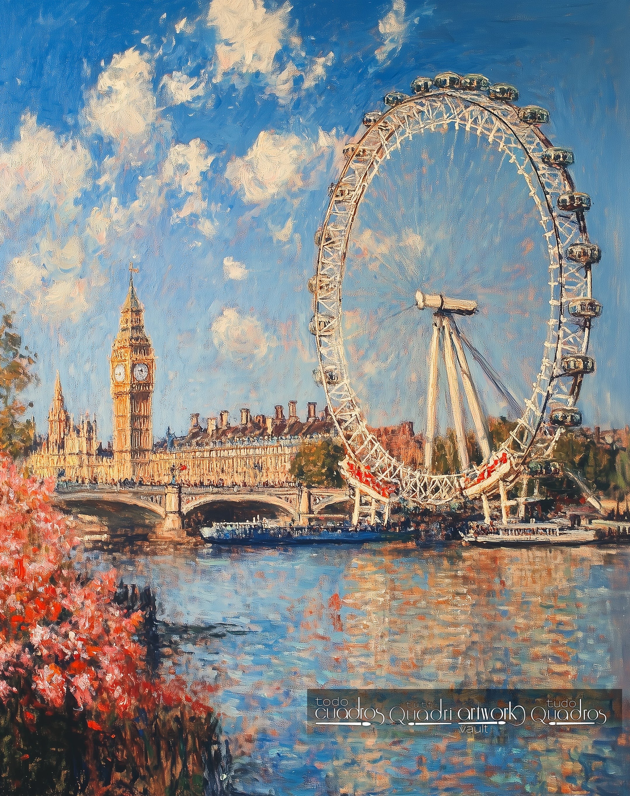 London Glimmers, Monet Style