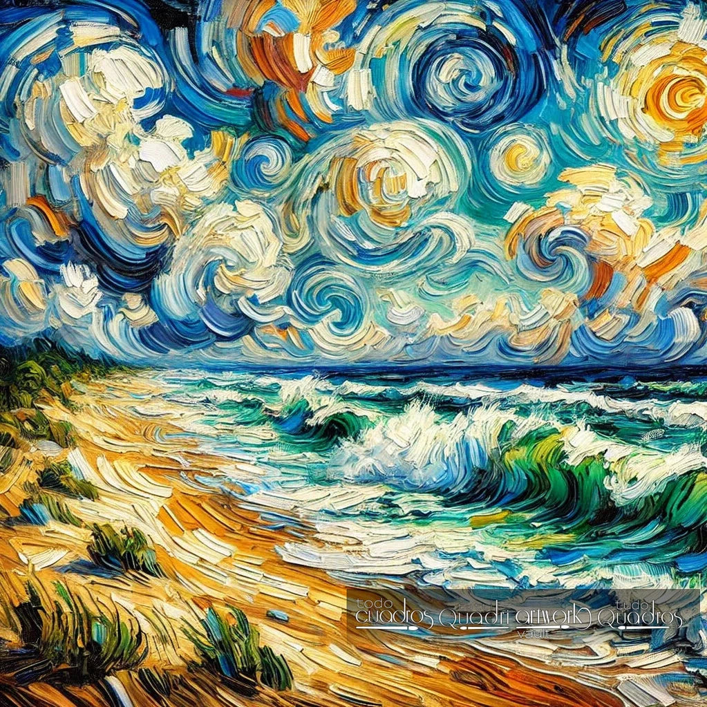 Beach of Arles, Van Gogh style