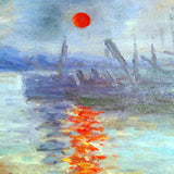 Sun reflected in the sea, painted in oil.