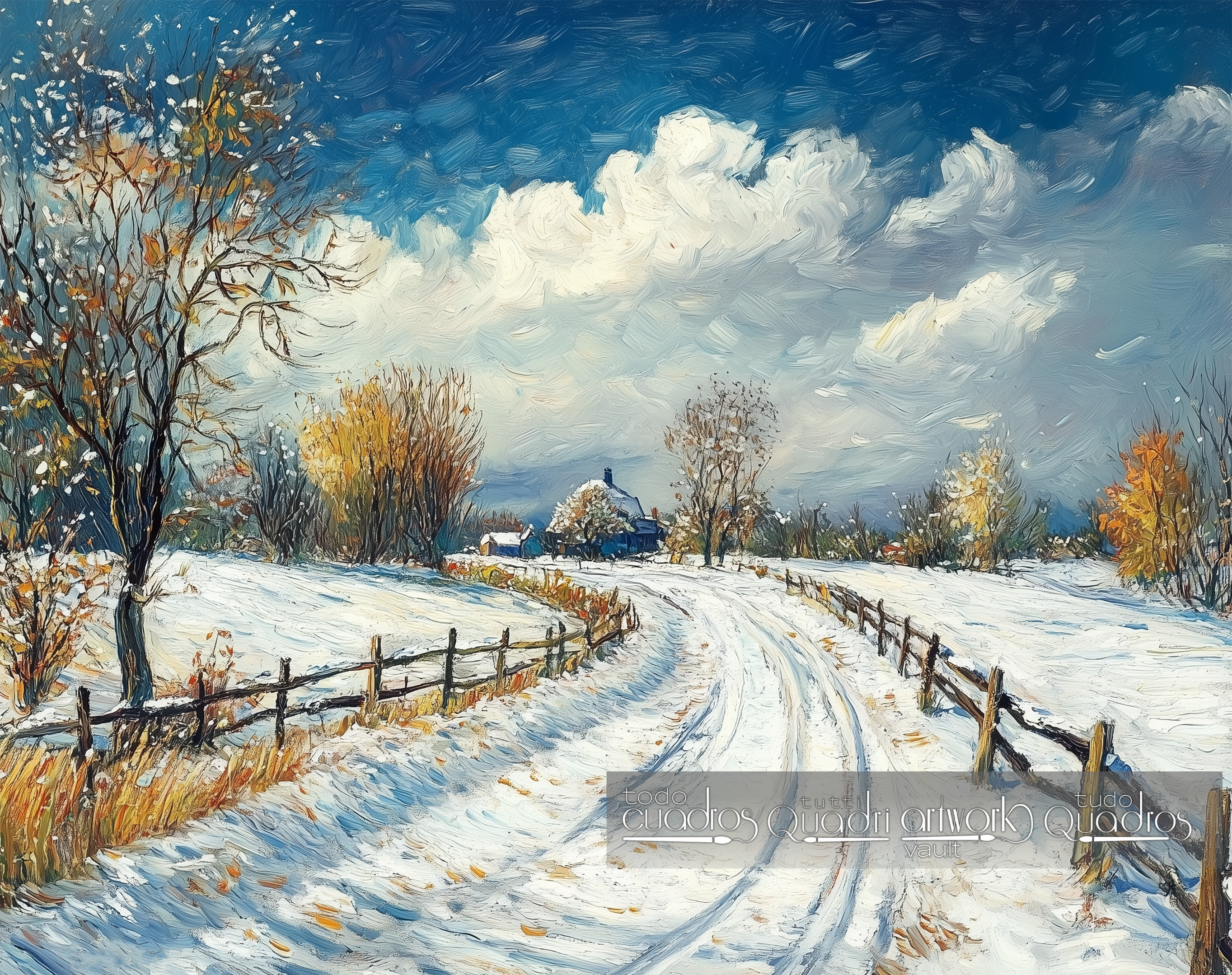 Winter Landscape, Van Gogh Style