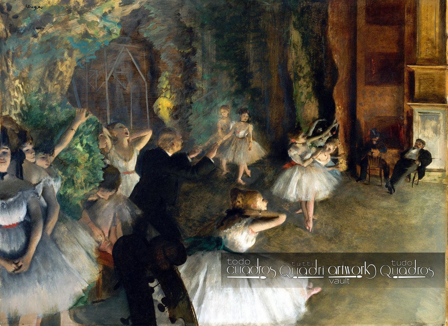 The Rehearsal of the Ballet Onstage, Degas