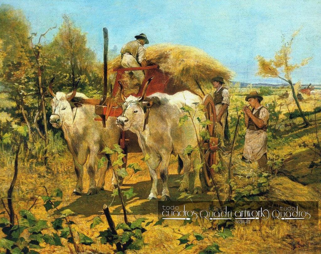 Hay Harvest in Maremma, <span class="nobr">Giovanni Fattori</span>