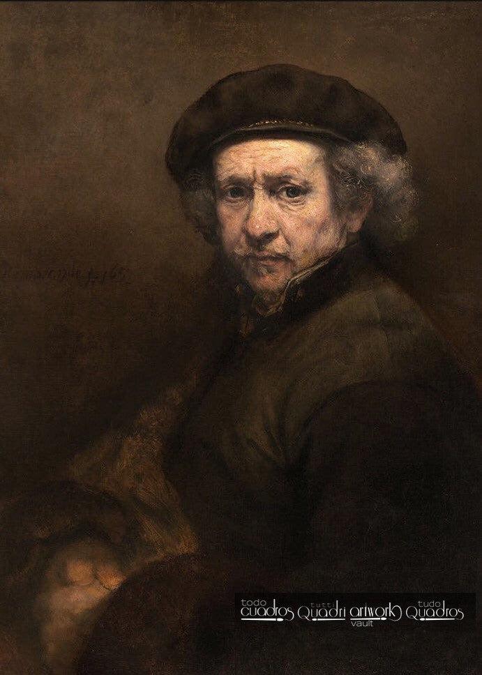 Self-Portrait with Beret and Turned-Up Collar, Rembrandt