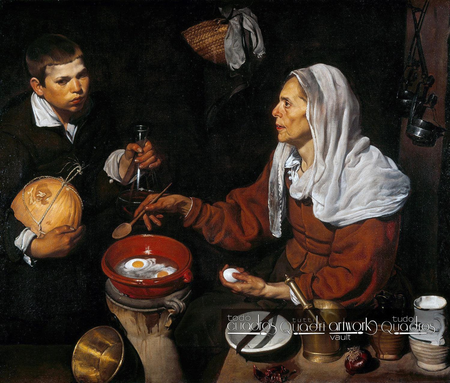 An Old Woman Cooking Eggs, Velázquez